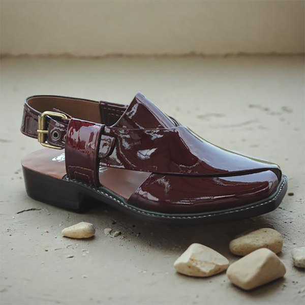 Maroon Casual Peshweri for men