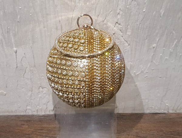 Golden Fancy Sphere clutch for bridal