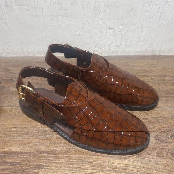 Patent Brown Gent's Moccasin