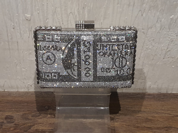 Silver Fancy Clutch for women