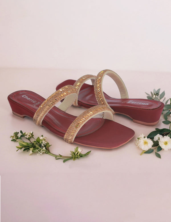 Maroon | Fancy Slippers for Women