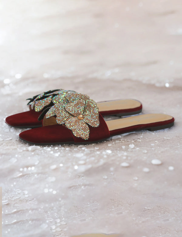 Maroon | Fancy Slippers for Women