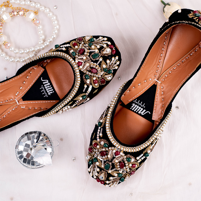 Khussa With Stone Work For Ladies In Pakistan Millilegacy