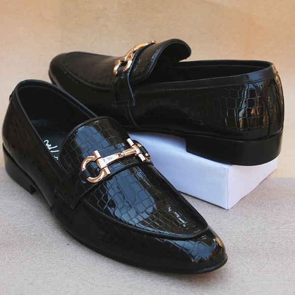 BLACK Leather Moccasin Shoes