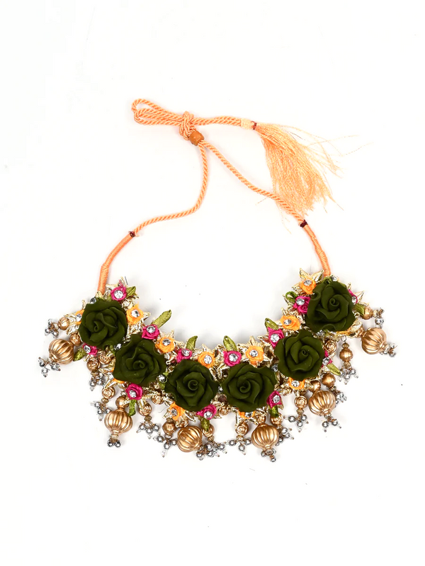 Green Gota Guluband  Necklace For Bride