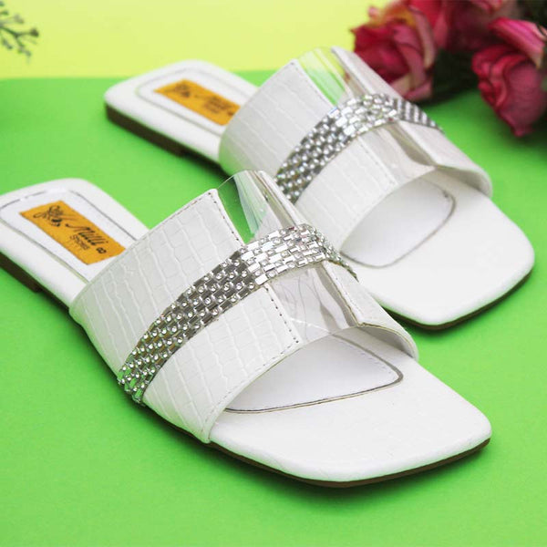 White Casual Slipper