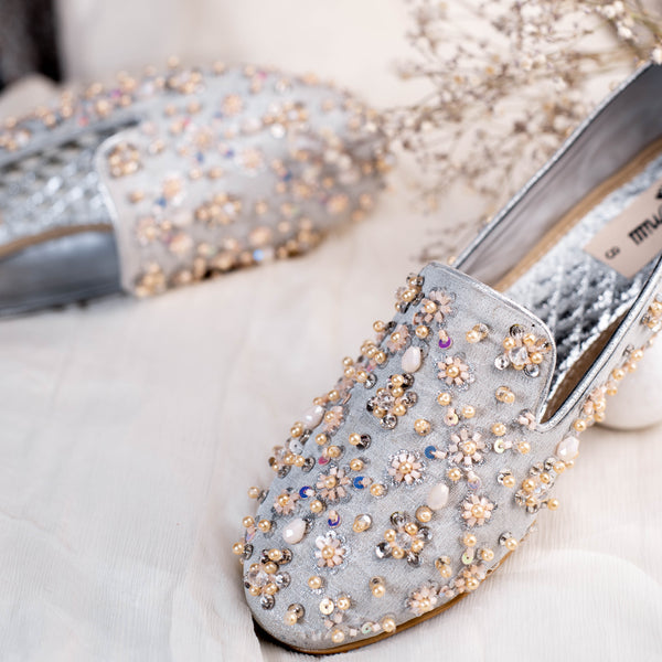 Silver Bridal Pumps